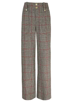 High Waisted Straight Trouser (Orange Windsor)