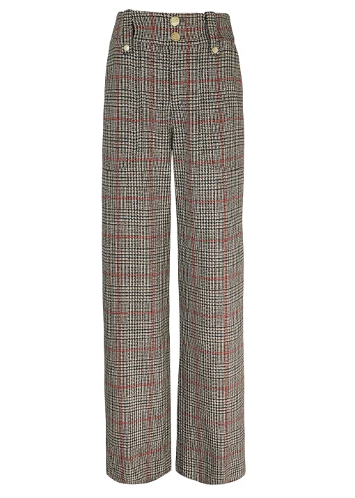 High Waisted Straight Trouser (Orange Windsor)