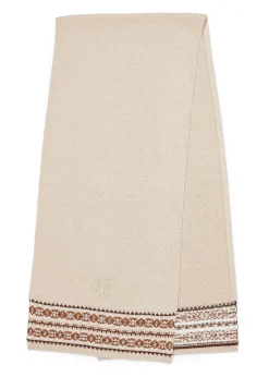 Jennifer Fairisle Scarf (Light Camel)