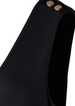 Jersey V-Neck Dress (Black)