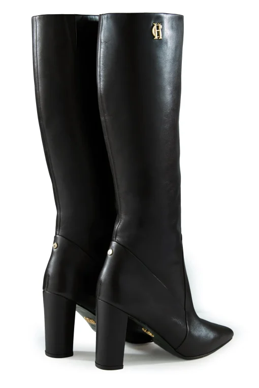 Kensington Knee Boot (Black Leather)