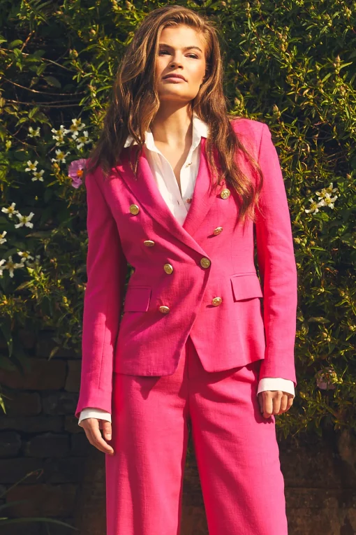 Knightsbridge Blazer (Hot Pink Linen)