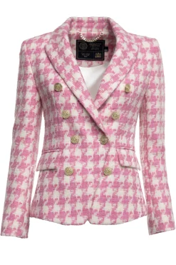 Knightsbridge Blazer (Pink Large Scale Houndstooth)