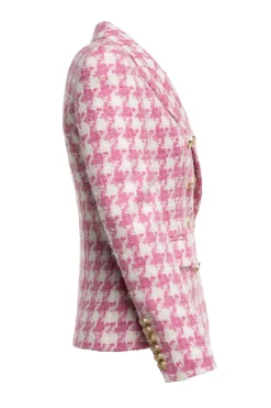 Knightsbridge Blazer (Pink Large Scale Houndstooth)
