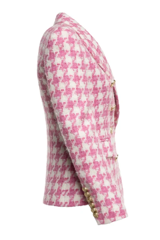 Knightsbridge Blazer (Pink Large Scale Houndstooth)