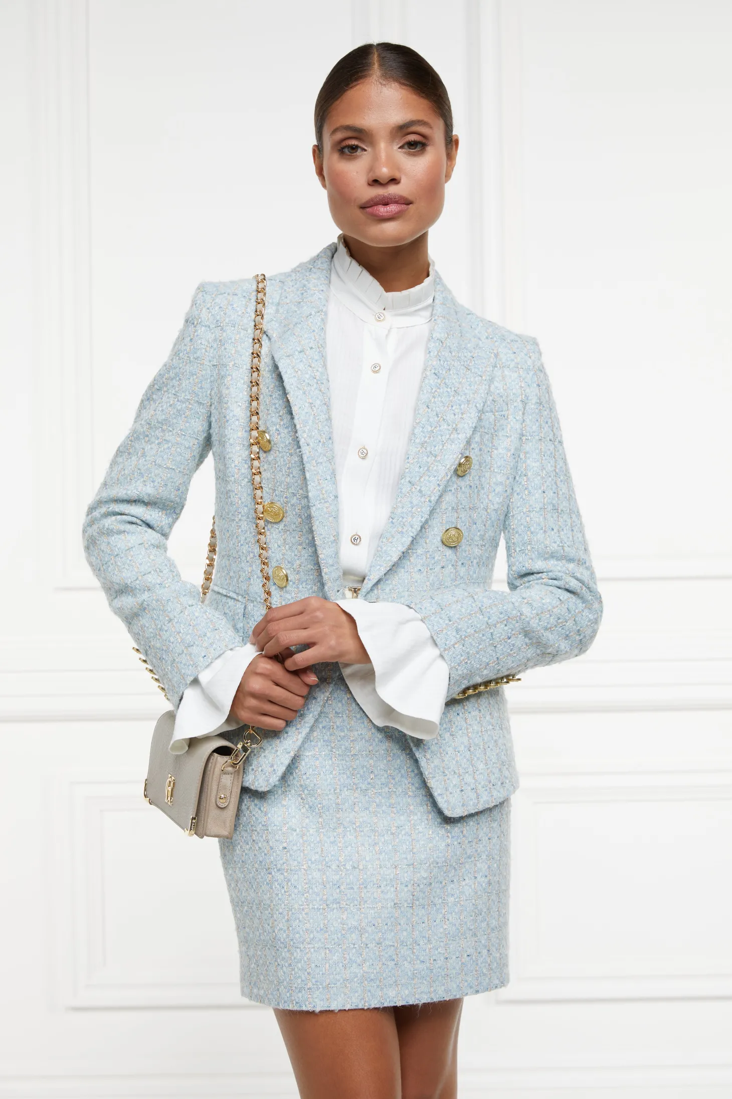Knightsbridge Blazer (Sky Blue Boucle)