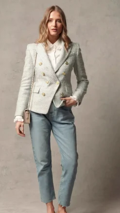 Knightsbridge Blazer (Sky Blue Boucle)