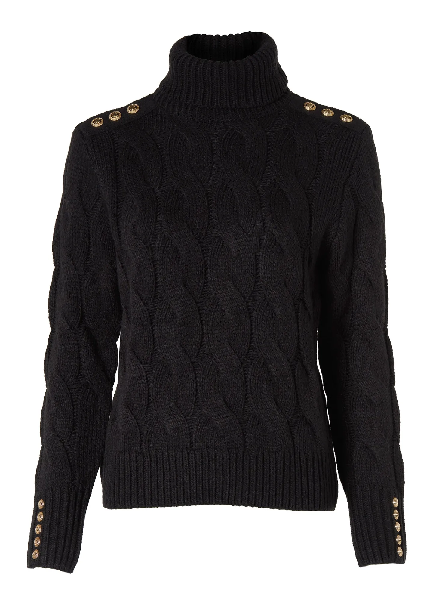 Lucia Roll Neck Knit (Black)