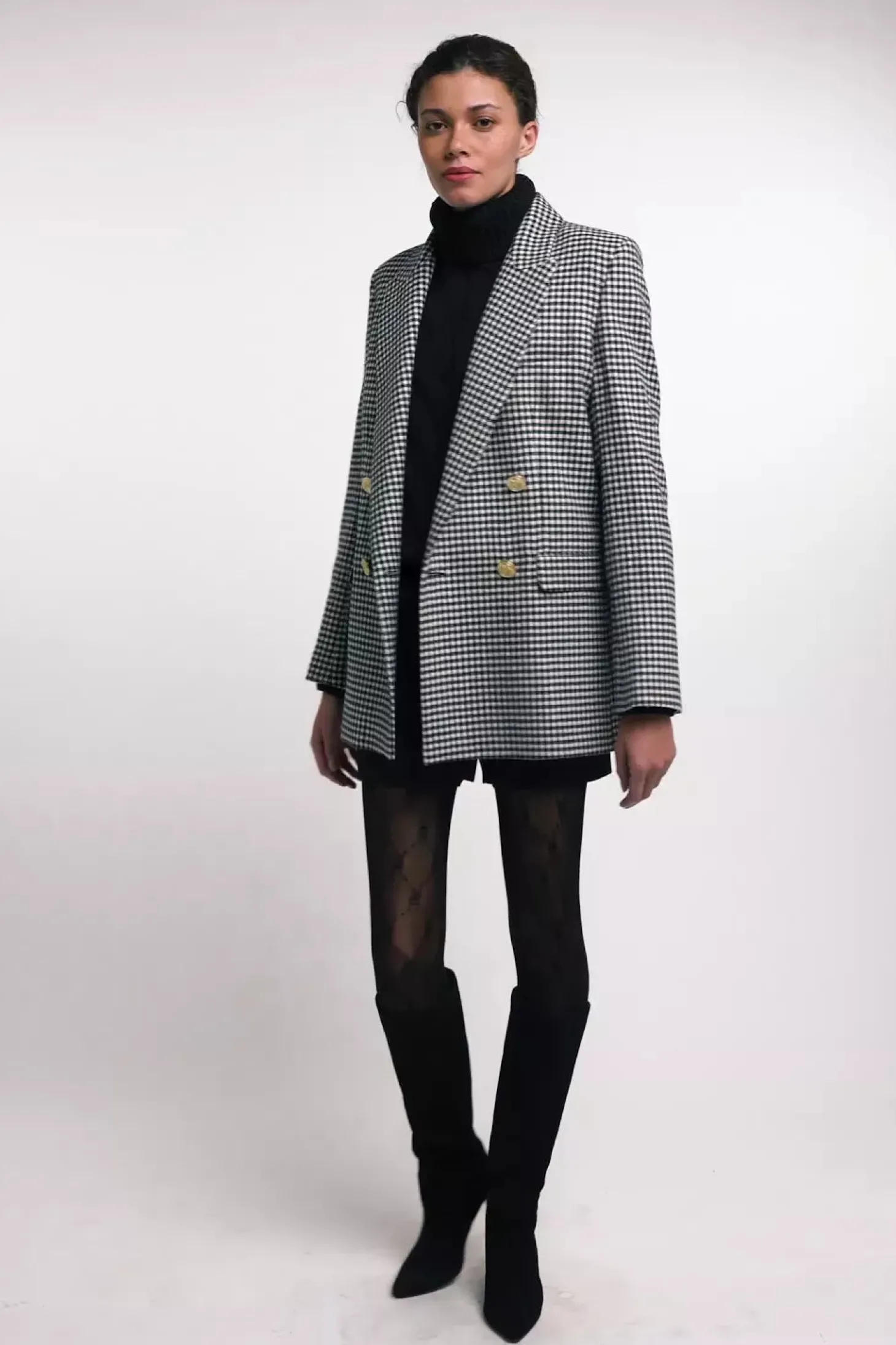 Lucia Roll Neck Knit (Black)