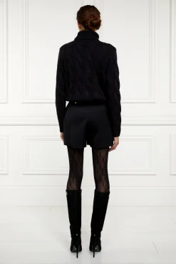 Lucia Roll Neck Knit (Black)