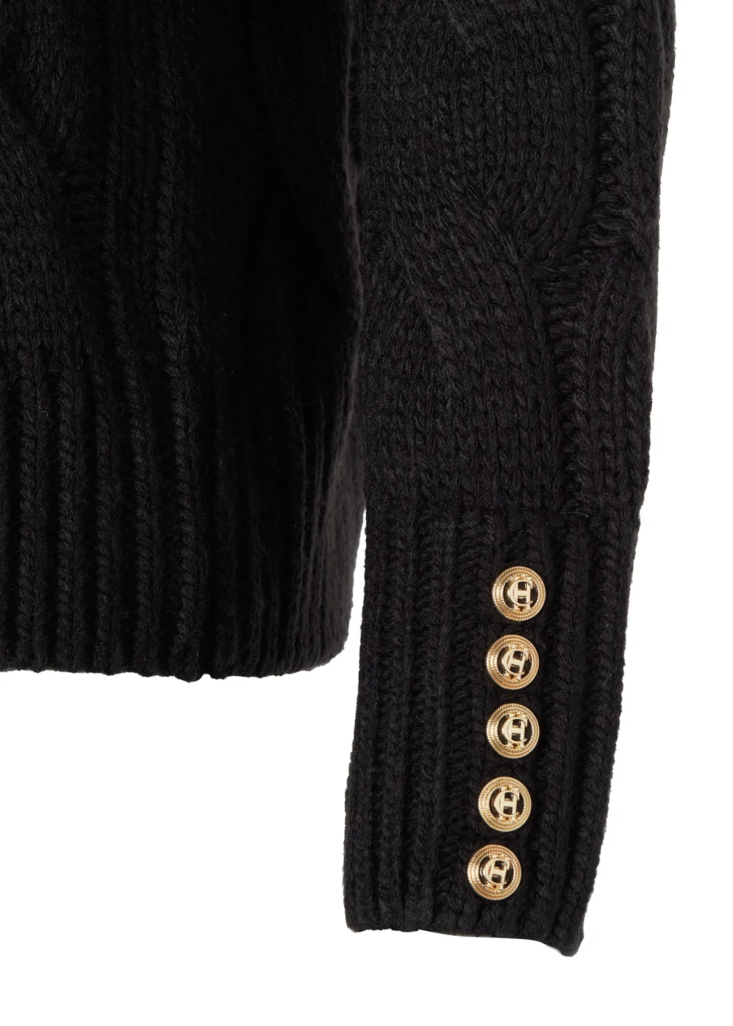 Lucia Roll Neck Knit (Black)