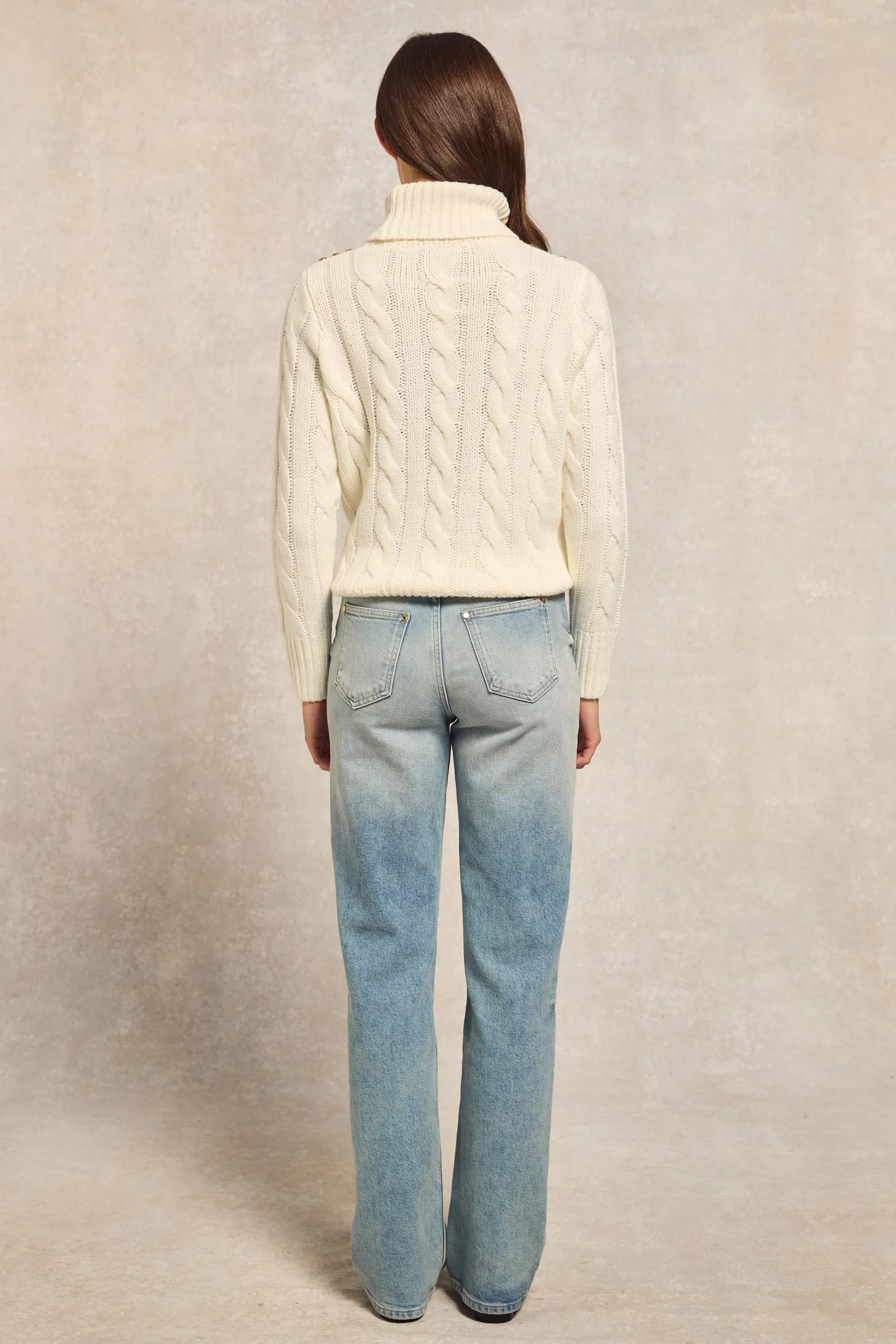 Lucia Roll Neck Knit (Natural)