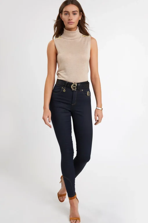 Luxury Sleeveless Roll Neck (Camel)