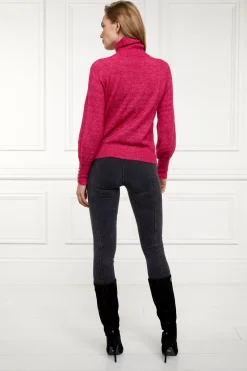 Maisie Roll Neck Knit (Fuchsia)