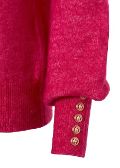 Maisie Roll Neck Knit (Fuchsia)