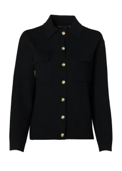 Maria Knitted Overshirt (Black)