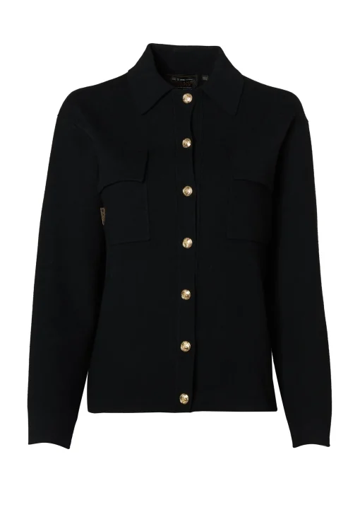 Maria Knitted Overshirt (Black)