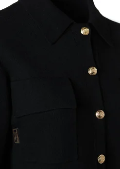 Maria Knitted Overshirt (Black)