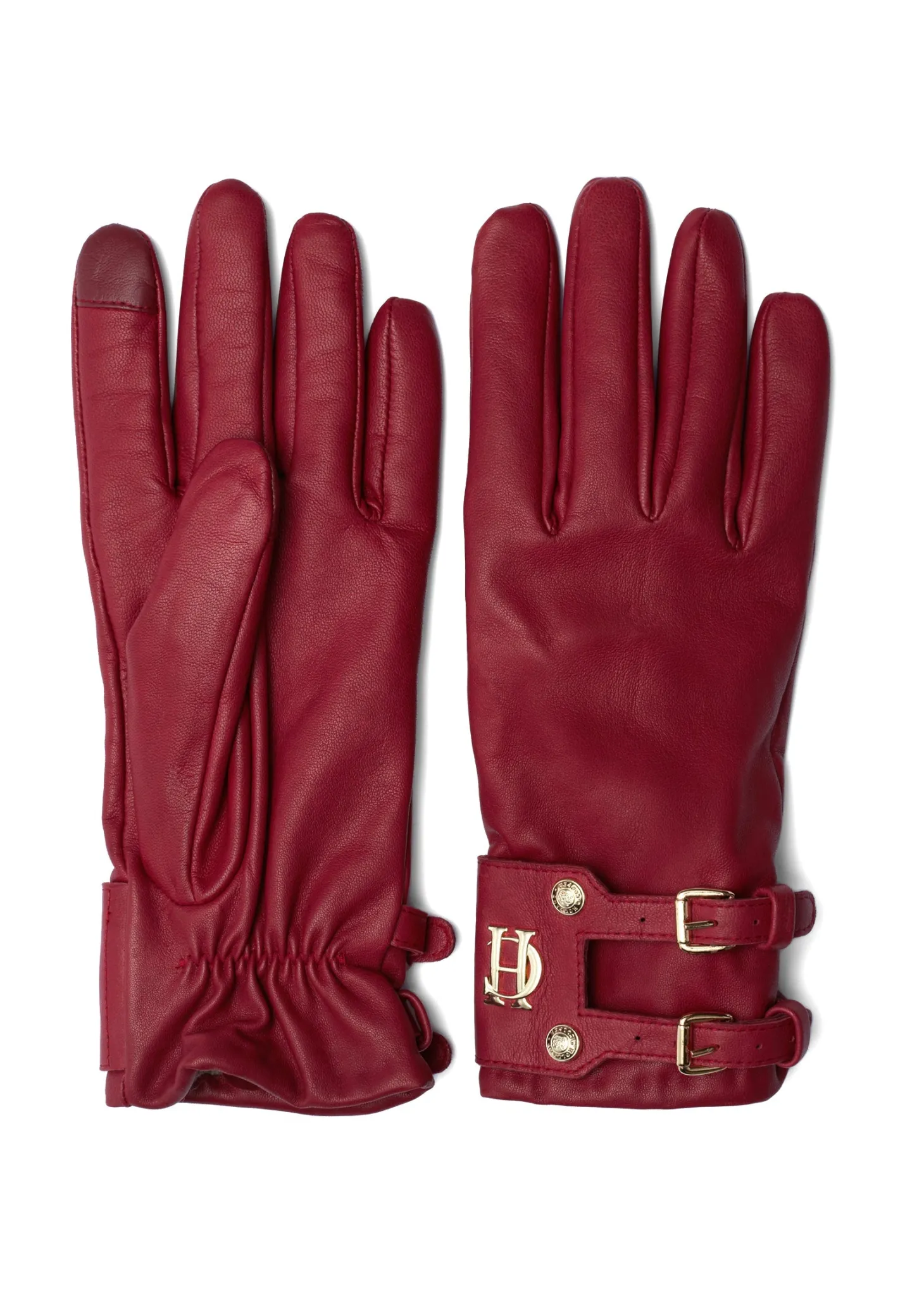 Monogram Leather Gloves (Mulberry)