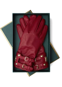 Monogram Leather Gloves (Mulberry)