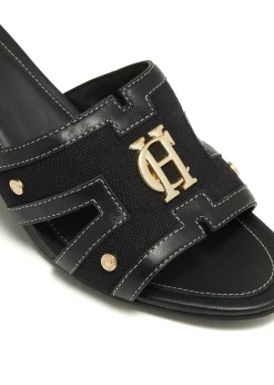 Monogram Mule (Black Canvas)