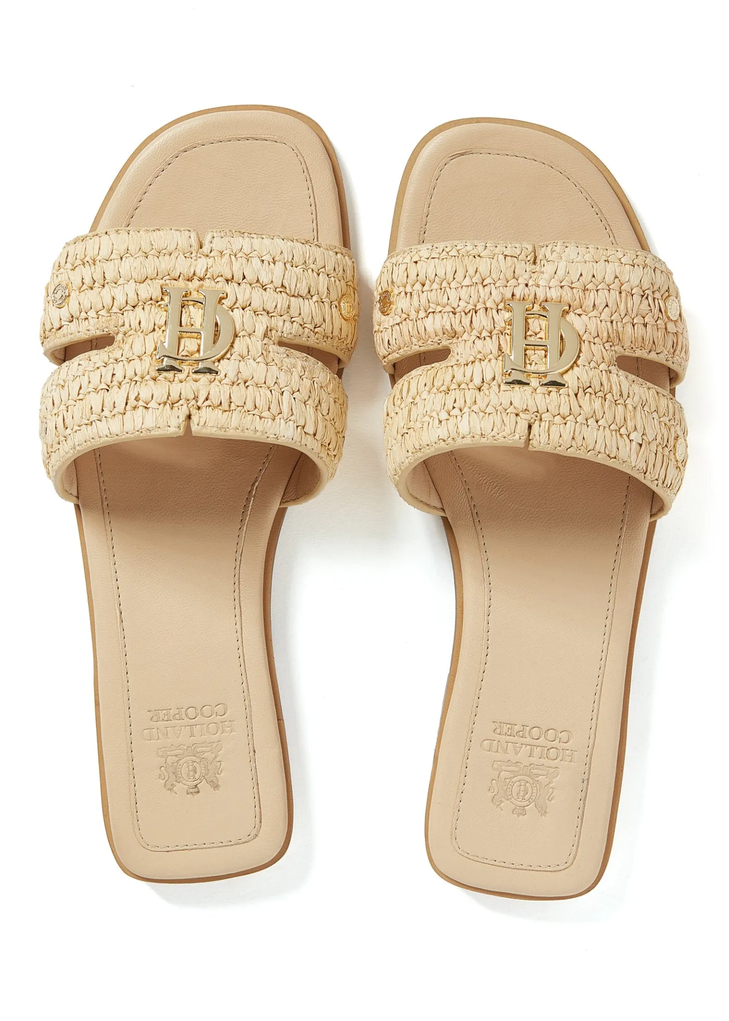Monogram Slides (Natural Straw)