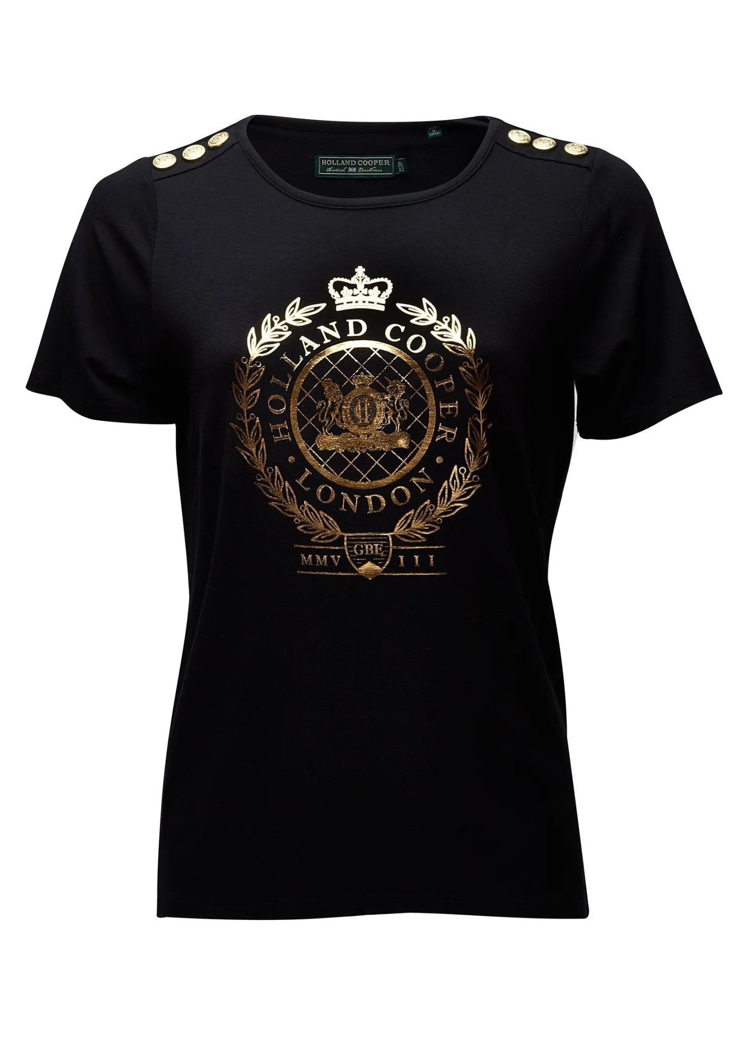 Ornate Crest Tee (Black)