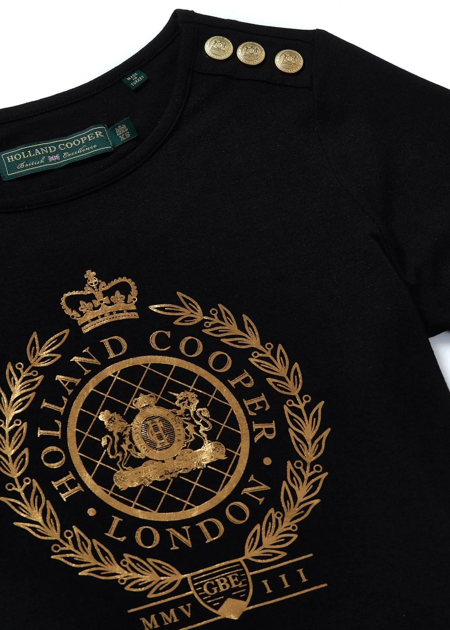 Ornate Crest Tee (Black)