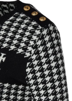 Panel Crew Neck Knit (Black)