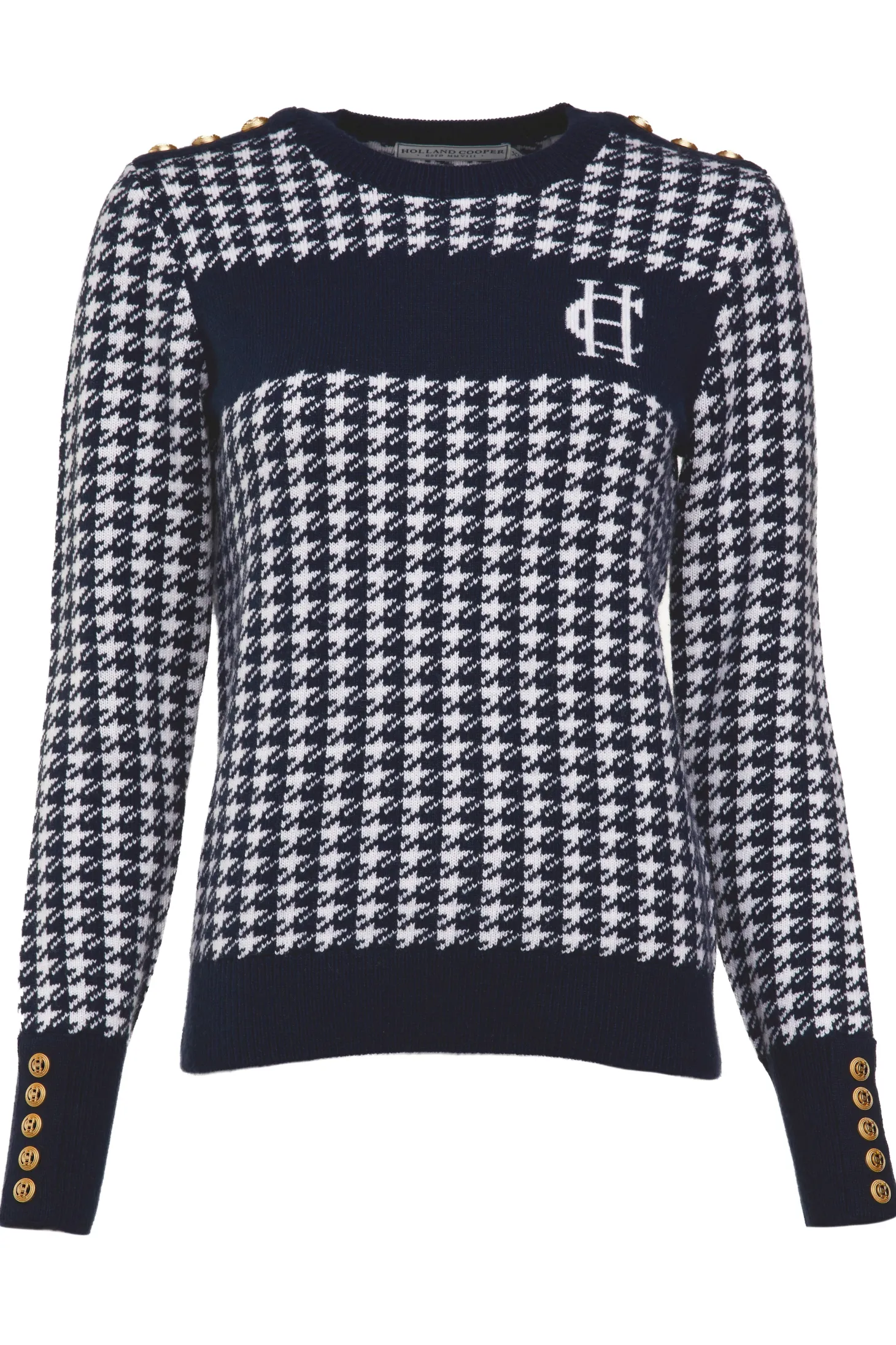 Panel Crew Neck Knit (Ink Navy)