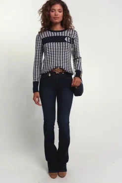 Panel Crew Neck Knit (Ink Navy)