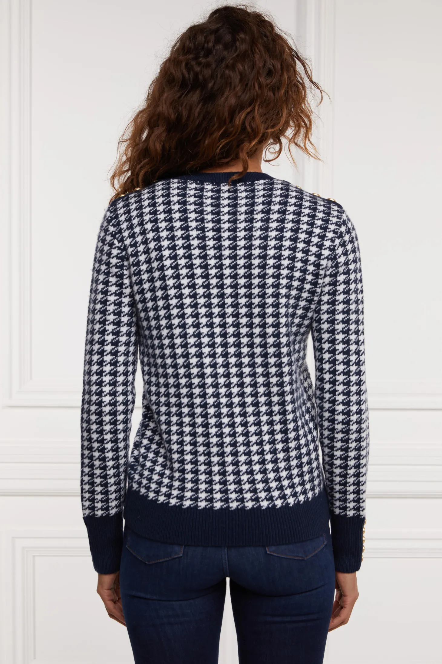 Panel Crew Neck Knit (Ink Navy)