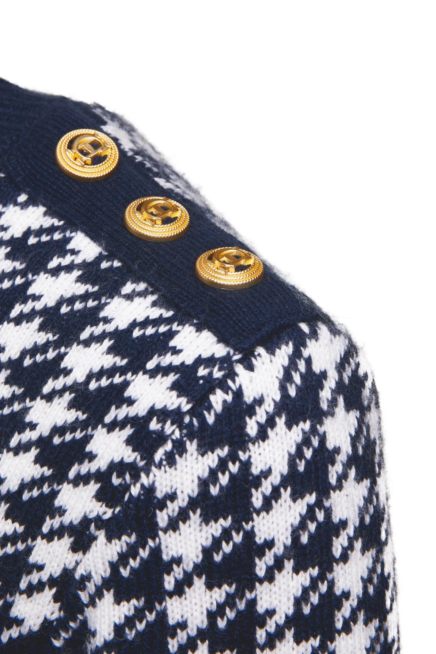 Panel Crew Neck Knit (Ink Navy)