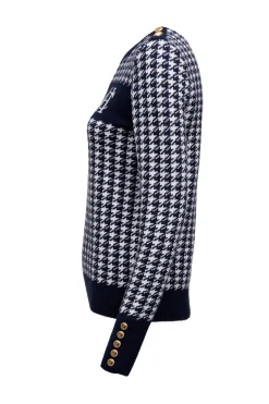 Panel Crew Neck Knit (Ink Navy)