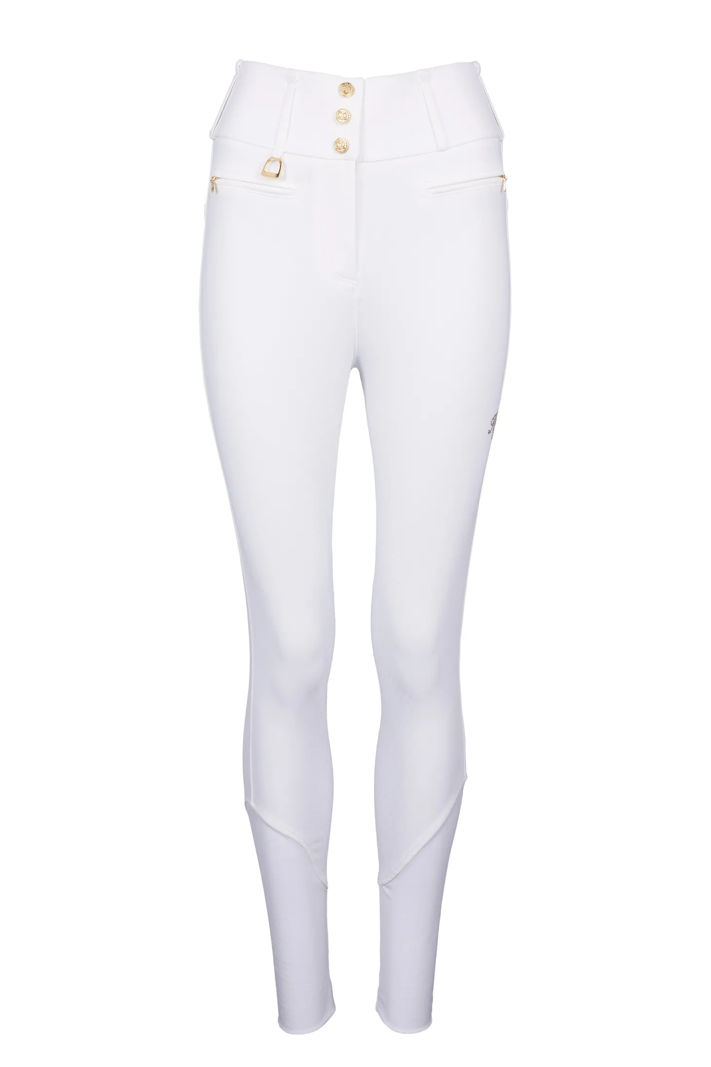 Premium Competition High Rise Breeches (White)