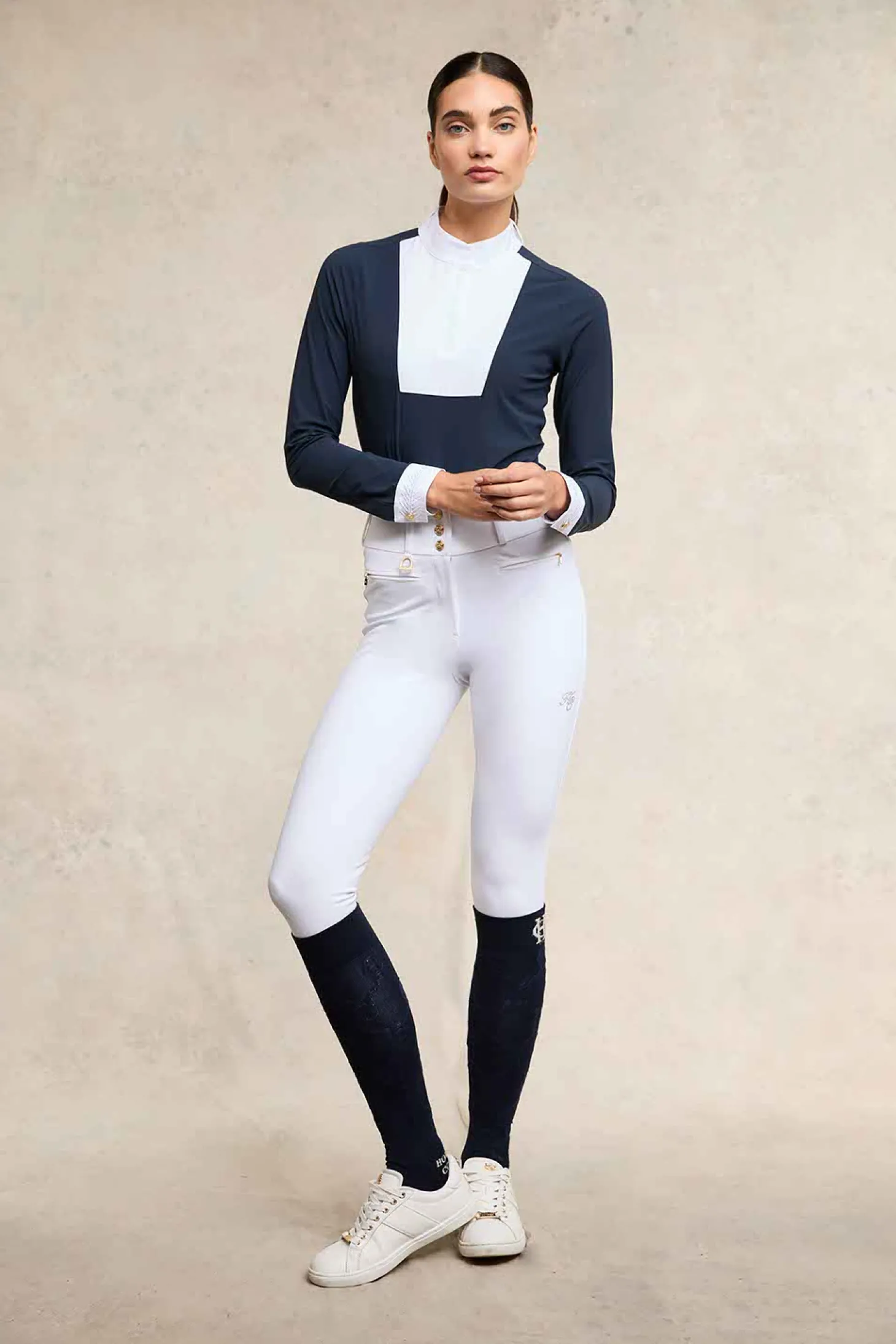 Premium Competition High Rise Breeches (White)