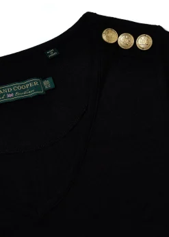 Relax Fit V-Neck Tee (Black)