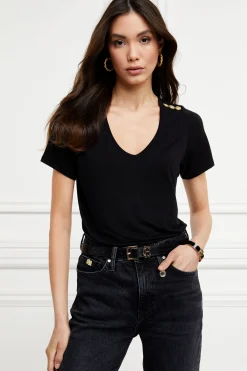 Relax Fit V-Neck Tee (Black)