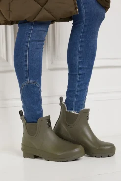 Rubber Chelsea Boot (Matte Green Gunmetal)