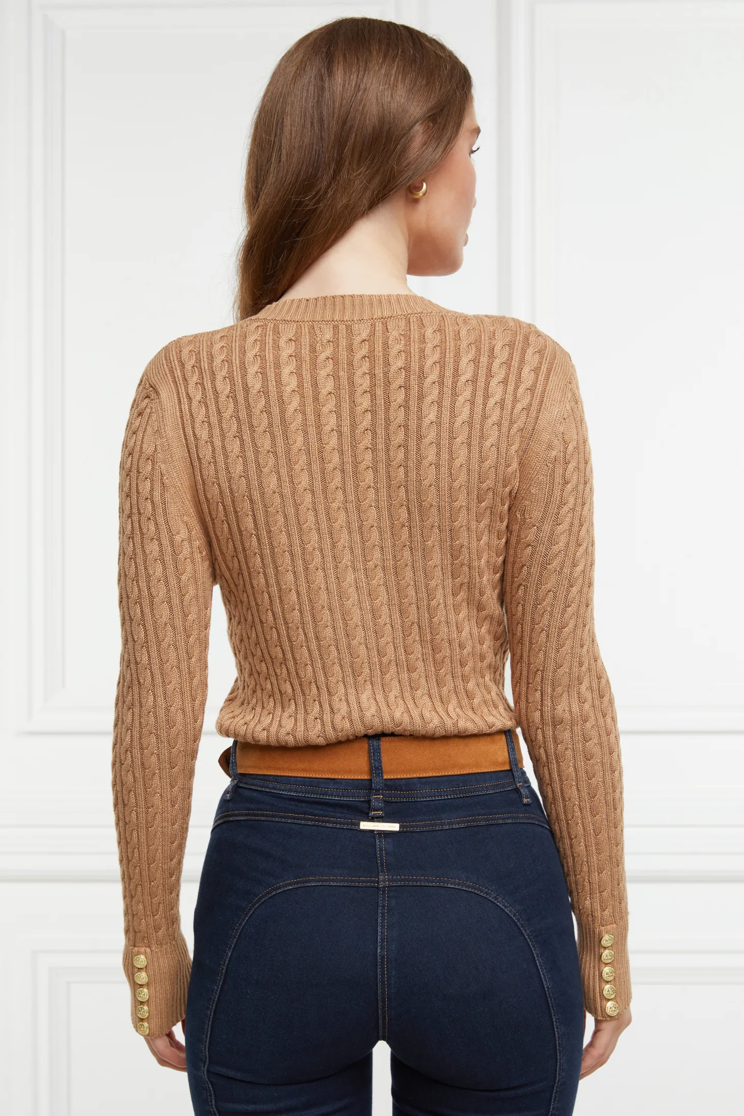 Seattle V-Neck Knit (Dark Camel)