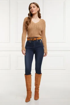 Seattle V-Neck Knit (Dark Camel)