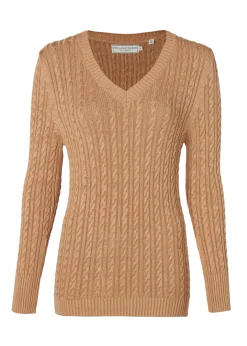 Seattle V-Neck Knit (Dark Camel)