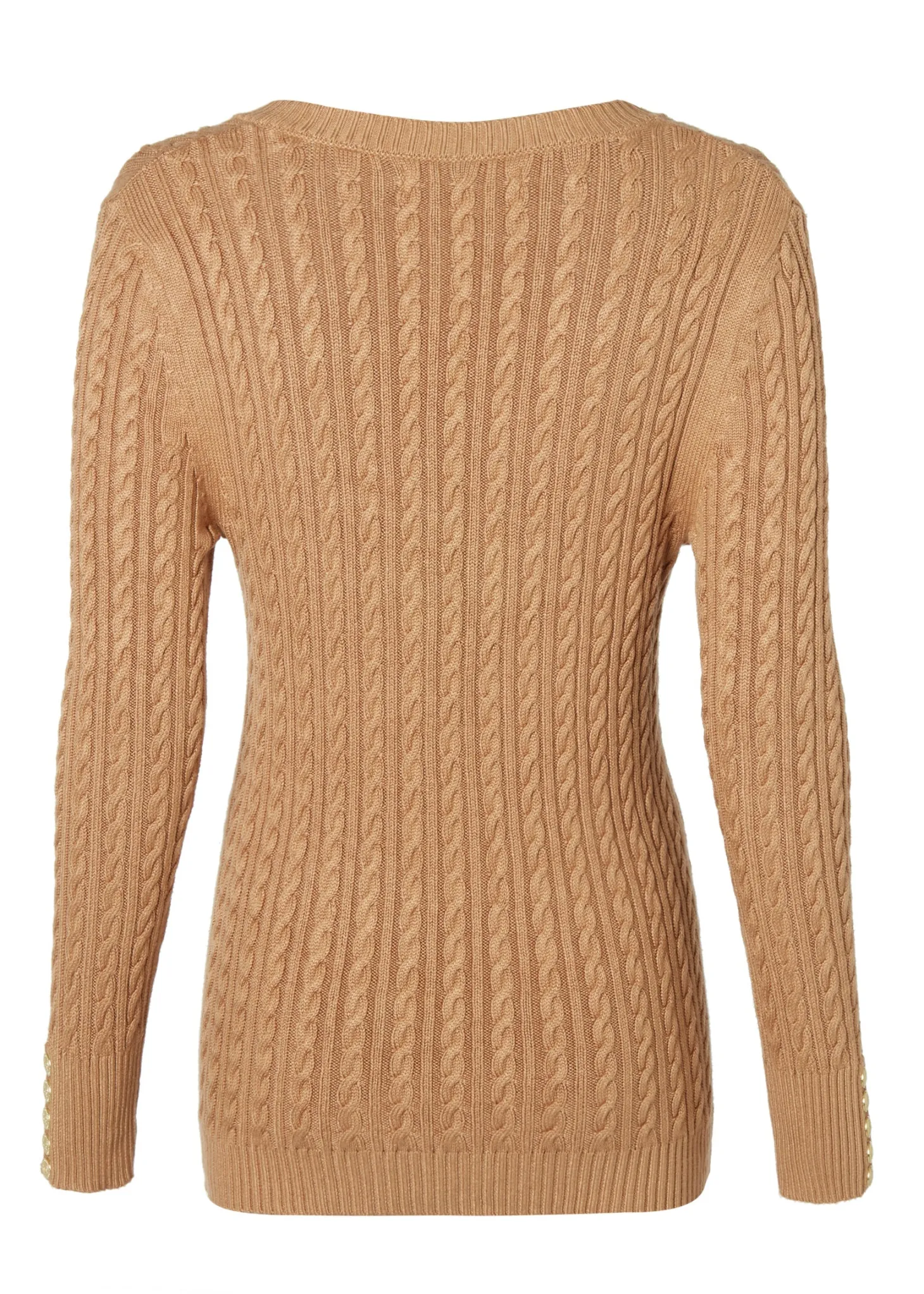 Seattle V-Neck Knit (Dark Camel)