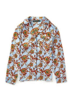 Silk Pyjama Shirt (Sky Blue)