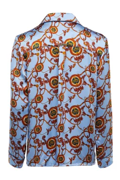 Silk Pyjama Shirt (Sky Blue)