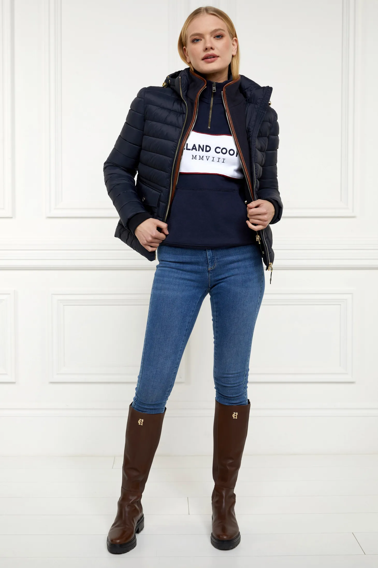 Sporting Heritage Zip Henley (Ink Navy)