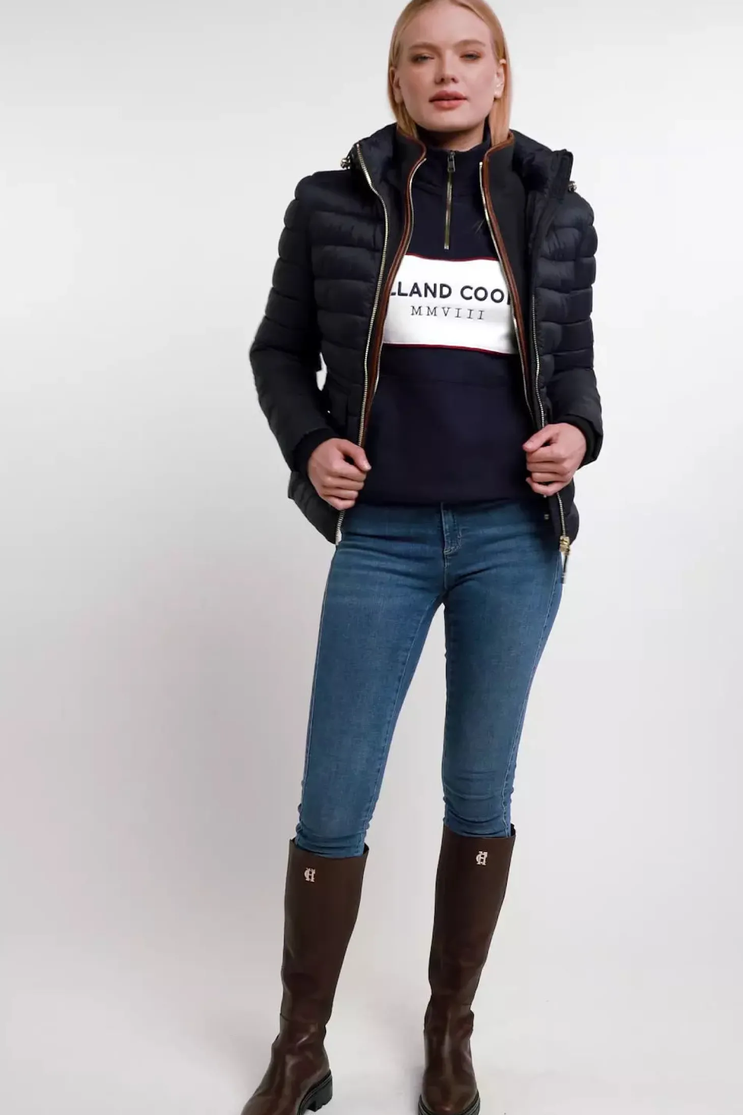 Sporting Heritage Zip Henley (Ink Navy)