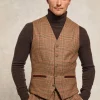 St James Waistcoat (Clarence Check Merlot)