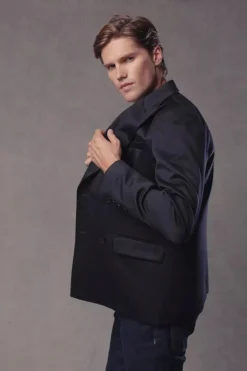 The Double Breasted Blazer (Navy Barathea)