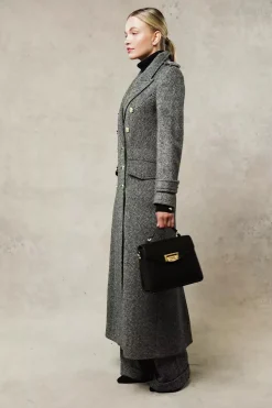 The Great Coat (Wide Tooth Black Herringbone)